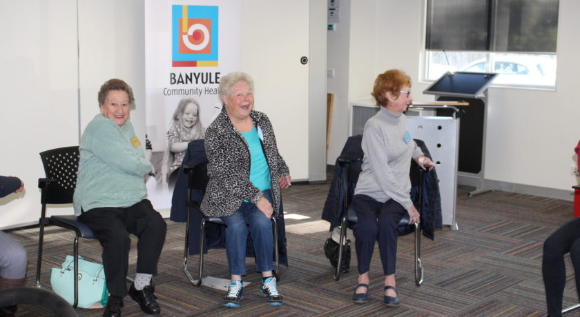 Women at the gentle exercise group