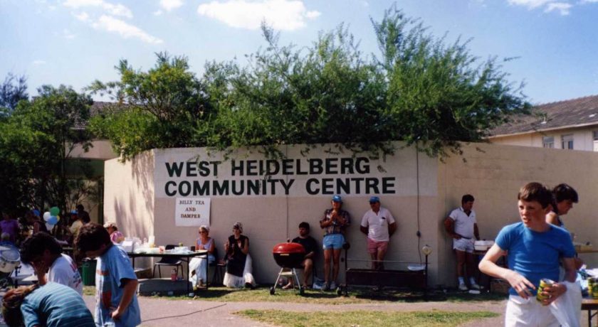 Old photo of West Heidelberg Community Centre open day