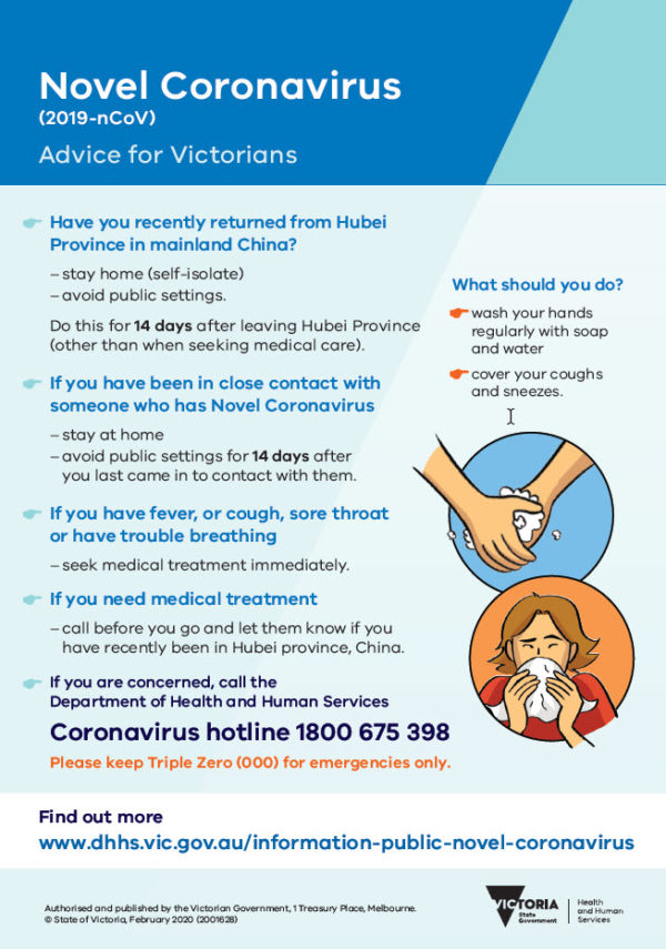 Information on Novel Coronavirus - Banyule Community Health