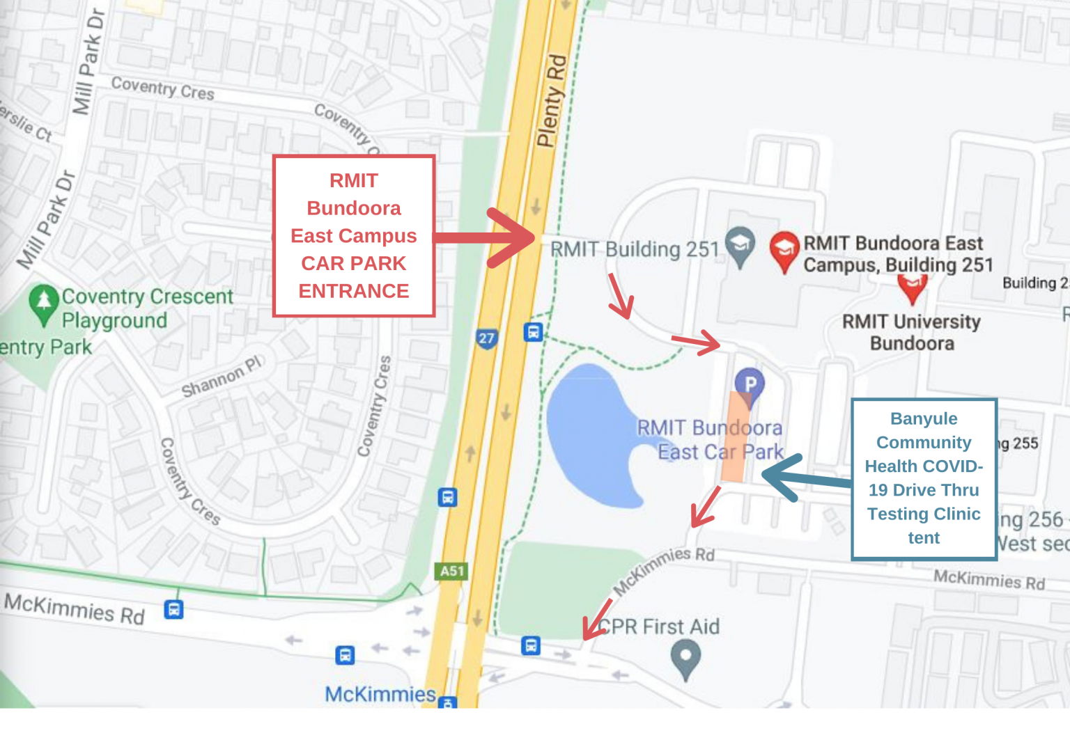 Banyule Community Health COVID19 Drive Through Testing Clinic RMIT